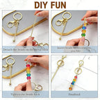 14 Pcs DIY Beadable Keychains Bars Bulk Blank Beaded Metal Keychain - Image 5