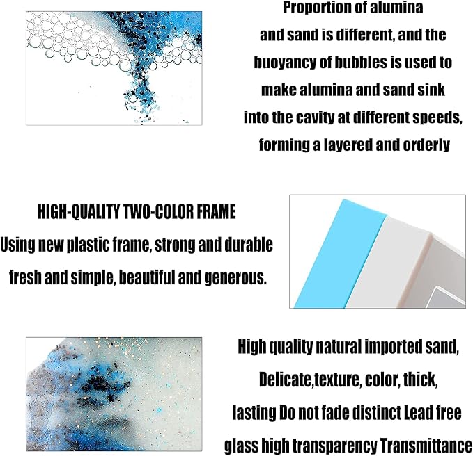 Moving Sand Art Liquid Motion Bubbler Flowing Sand Art Picture Desktop Sensory - Image 6