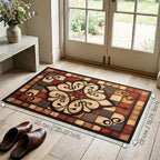 Vintage Tile Faux Cashmere Non-Slip Rug 15.7x23.6 Inches, Washable Low Pile - Image 6