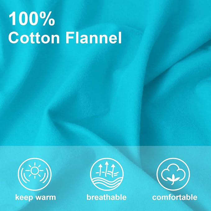 59”W Cotton Flannel Fabric, Super Soft 150GSM, Medium Weight Solid Arts & - Image 4