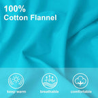 59”W Cotton Flannel Fabric, Super Soft 150GSM, Medium Weight Solid Arts & - Image 4