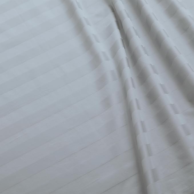 Flat Sheet Only Queen Size, 400 TC 100% Egyptian Cotton Flat Sheet Striped - Image 4