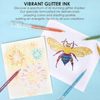 Grabie Set of 42 Glitter Gel Pens Set, 1.0mm Fine Tip Gel Pens - Image 6