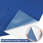 CHRORINE 10 Pcs Navy Blue Felt Fabric Sheets Self Adhesive Felt Sheets 8 x 12 - Image 3