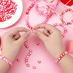 Augshy 700Pcs Heart Beads, Valentines Day Red Pink Heart Pony Beads - Image 5
