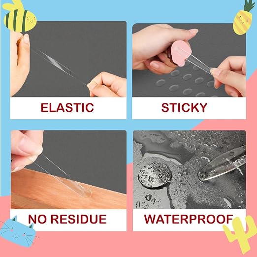 D-NYX Double Sided Tape Sticky Dot Removable Putty No Trace Clear Sticky Tack - Image 5