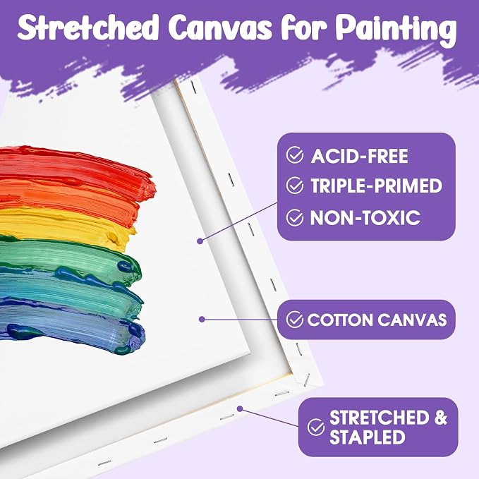 ESRICH Stretched Canvas for Painting 16x40 Inch, Triple Primed Acid-Free Cotton - Image 4