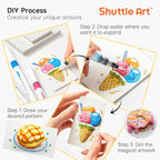 Shuttle Art 44 Pcs Magic Foam Texture Painting Kit, Including 28 Pcs Foam - Image 3