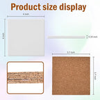 60 Pcs Ceramic Tiles for Crafts White Ceramic Coasters for Crafts Blank - Image 5