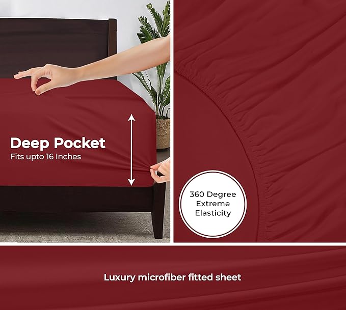 Royale Linens Fitted Sheet Twin XL - Image 3