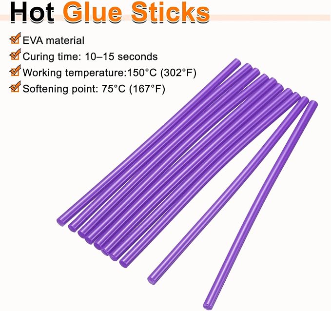 HARFINGTON 10pcs Hot Glue Sticks 0.28" Dia x 7.87" Long EVA Mini Hot Melt - Image 4