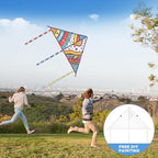 Syhood 20 Pcs DIY Blank Kites Set 24 Inch Summer Decorating Coloring Kites - Image 3