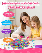 1024PCS Glitter Foam Stickers for Kids - Image 5