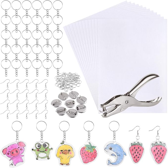 ASTARON 181Pcs Shrinking Plastic Sheets Kit Includes 20 Shrinking Film Art by ASTARON