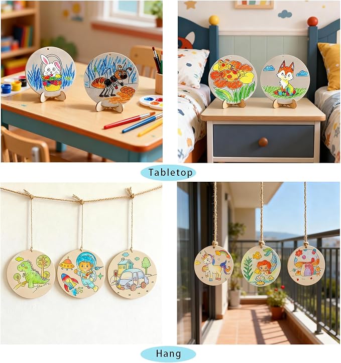 10PCS Wooden Crafts to Paint - Image 6