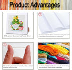 VIGEGU Gnome Cross Stitch Kits for Beginners, Flowers Stamped Cross Stitch for - Image 4