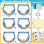 42PCS Summer Activities Crafts Bulk: Sea Animal Ocean Scene Paper Suncatchers - Image 4
