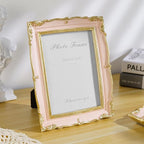 5x7 Pink Picture Frame, Vintage Pink and Gold 5 by 7 Antique Photo Frames - Image 2