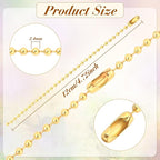 SANNIX 100Pcs Ball Beads Chain, Metal Hanging Chains 4.72 Inch Ball Chain - Image 2