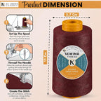 AK Trading 4-Pack Burgundy All Purpose Sewing Thread Cones of High Tensile - Image 2