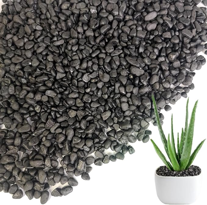 HappyFiller 0.88 LB Black Gravels Small Stones Succulent Mini Rocks | Planter by HappyFiller