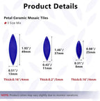 Yoption Petal Mosaic Tiles for Crafts, 200g Flower Leaf Ceramic Mosaic Tiles - Image 4