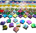 Magic Iridescent Fan Shaped Glass Mosaic Tiles - Image 5