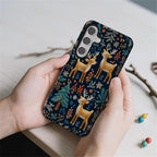 Case for Samsung Galaxy S25 FE, Cute Christmas Reindeer Design Hybrid Dual - Image 5
