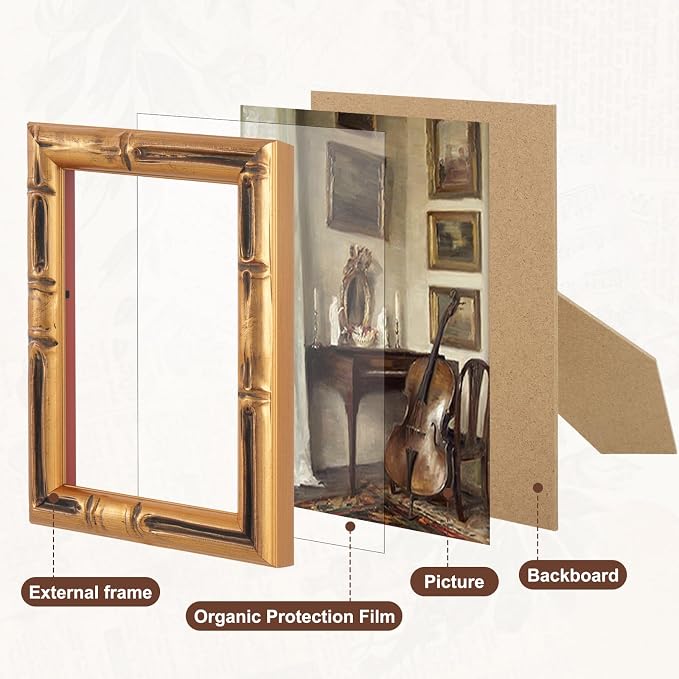 15 Pack Vintage Picture Frames for Wall or Tabletop Display Ornate Vintage - Image 3