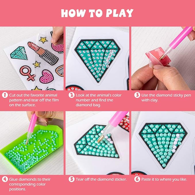 Labeol Diamond Art Kits for Kids Boys and Girls Ages 6-8-10-12 Easy to DIY - Image 2