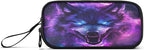 Blue Eyes Wolf Purple Galaxy Pencil Case Box Boys Girls Large Pencil Pouch - Image 6