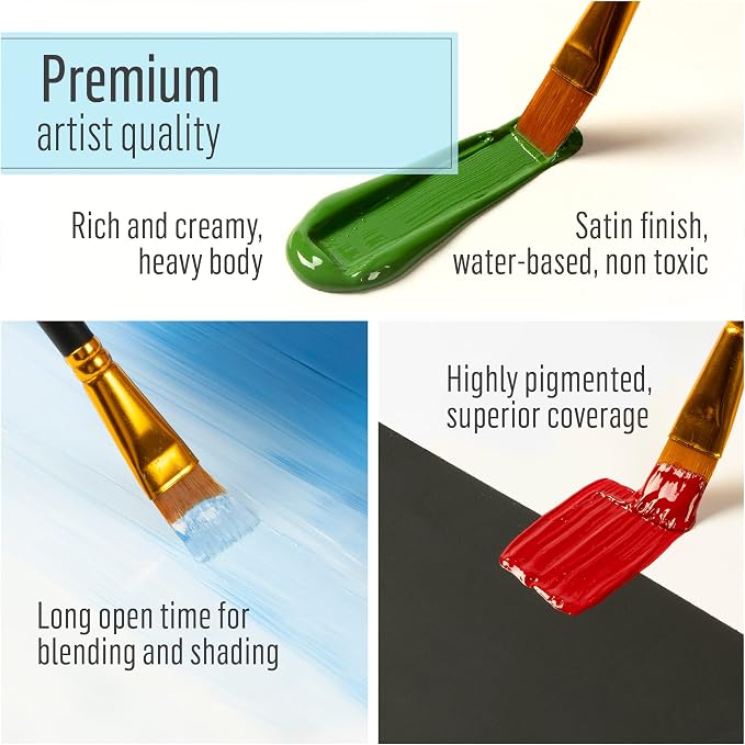 FolkArt Multi-Surface Satin Acrylic Paint in Assorted Colors, 16 oz, Teal 16 Fl - Image 10