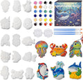 Yamgqus 24 Pcs Paint Your Own Plaster Jungle Animals Painting Kit, DIY Ceramic by Yamgqus