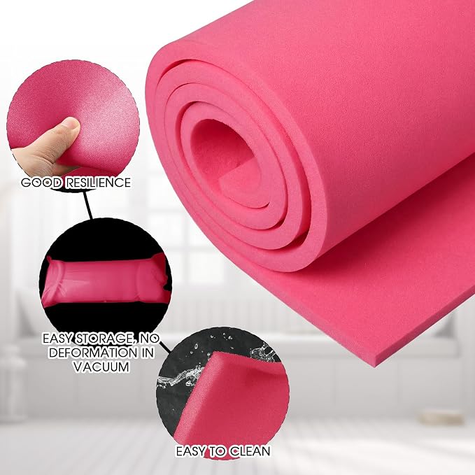 Amylove 1 Pack Polyurethane Foam 1/4" x 24" x 72" High Density Cushion - Image 3