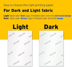 Printers Jack Iron-On Heat Transfer Paper Dark & Light Bundle, 10 - Image 4