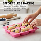 Silicone Scone Pan 6-Cavity Triangle Baking Mold | Non-Stick Release, Mini - Image 6