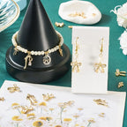 FASHEWELRY Alloy Bowknot Charms Links Golden Bow Tie Connector Charms Metal Bow - Image 2