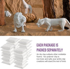 CALPALMY Air Dry Clay, Bulk 24-Pack White Moldable Foam Clay, Airdry Soft Clay - Image 6