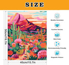 Meothan Paint by Numbers Kit for Adults Beginner 16x20 inch | Cactus Flowers - Image 3