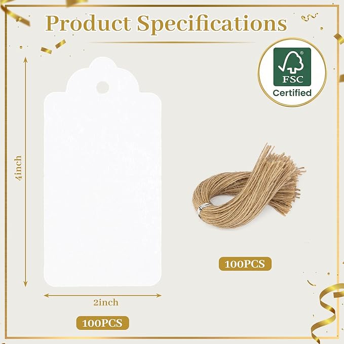 SallyFashion 100pcs Gift Tags - Image 6