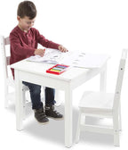 Melissa & Doug Wooden Kids Table & Chairs Set, Montessori, Homeschool Classroom - Image 3