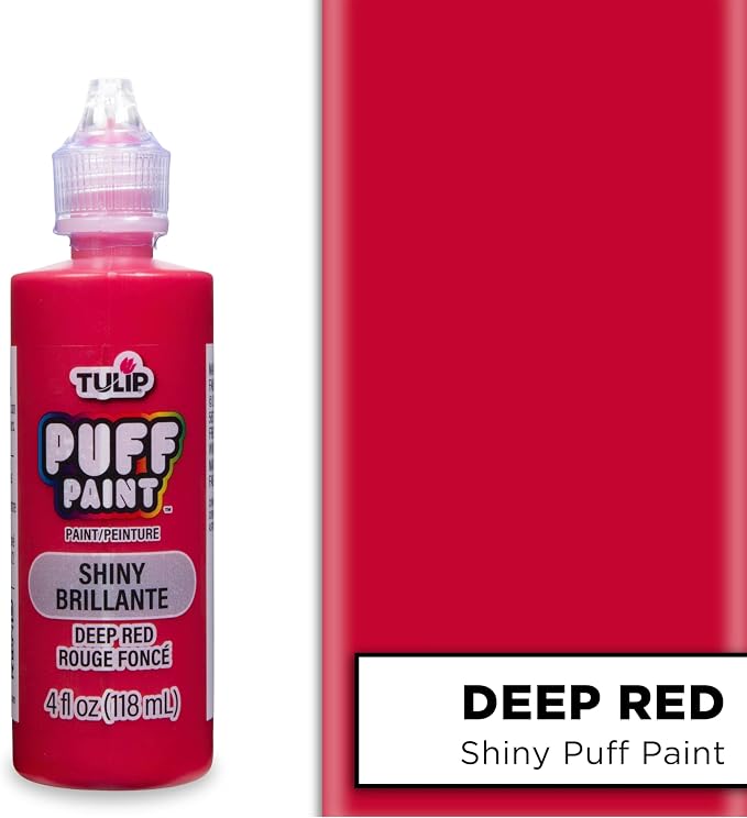 Tulip 41402 Dimensional Fabric Paint 4oz Slick Deep Red - Image 2