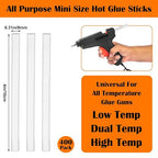 400 Pack Mini Hot Glue Sticks, 4 Inch and 8 mm Diameter High Viscosity - Image 2
