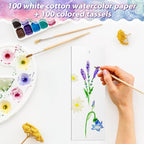 Skyygemm 200 Pcs Watercolor Paper Blank Bookmarks - Image 6