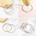 20 Pieces Twisted Cable Wire Bracelet Stylish Fine Stainless Steel Open Cuff - Image 3