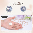 180pcs 10mm Crystal Glass Beads - Image 2