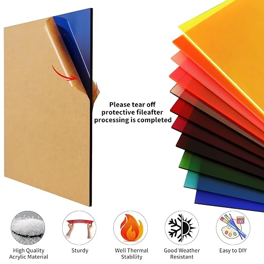 1/8 Thick 8 x 8 inch Translucent Acrylic Sheets - Image 5