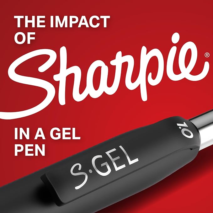Sharpie S-Gel Gel Pens, Pearl White Body, Medium Point, Note-Taking, Office - Image 3