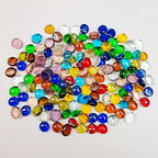 50PCS Mini Glass Gems, Mixed Colour Mancala Stones Flat Bottom Marble Beads - Image 4