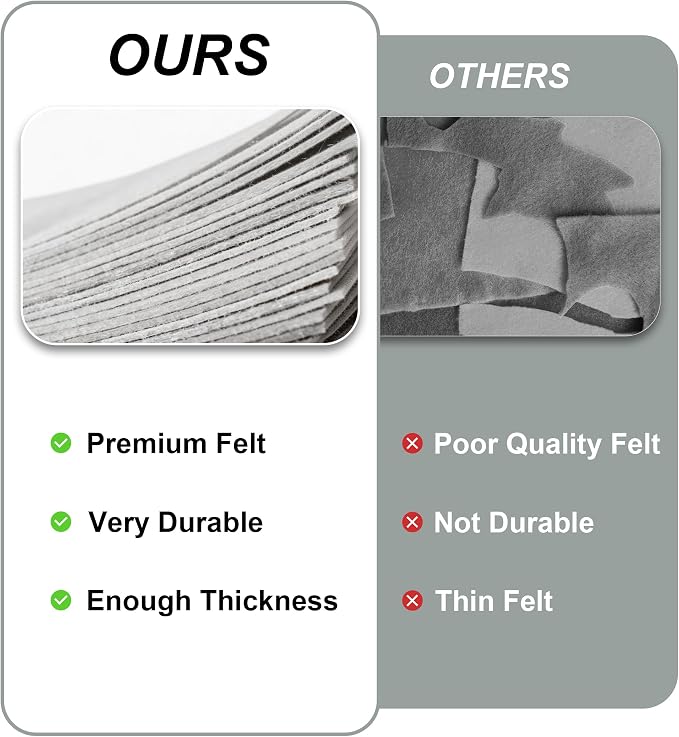 20PCS White Felt Fabric Sheets - Image 4
